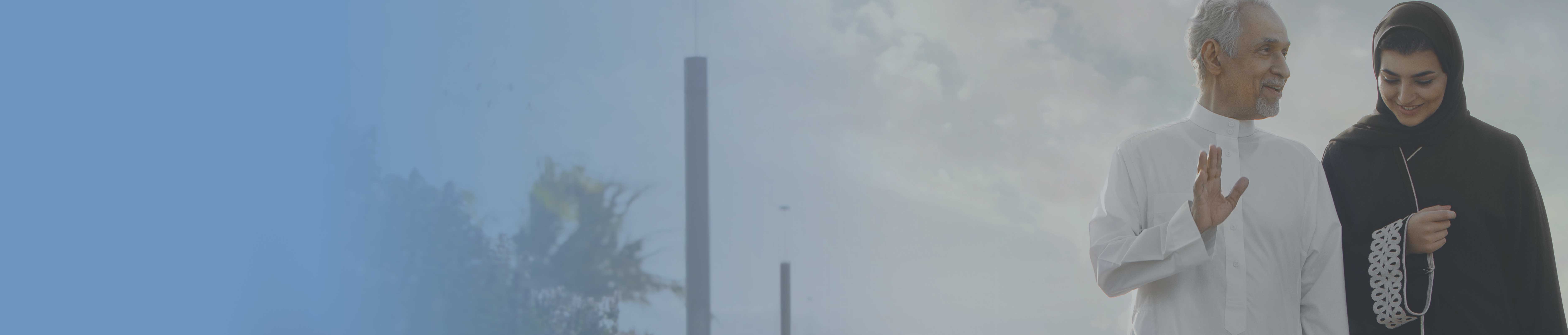 Parents and children featured in Bupa Arabia family health insurance banner